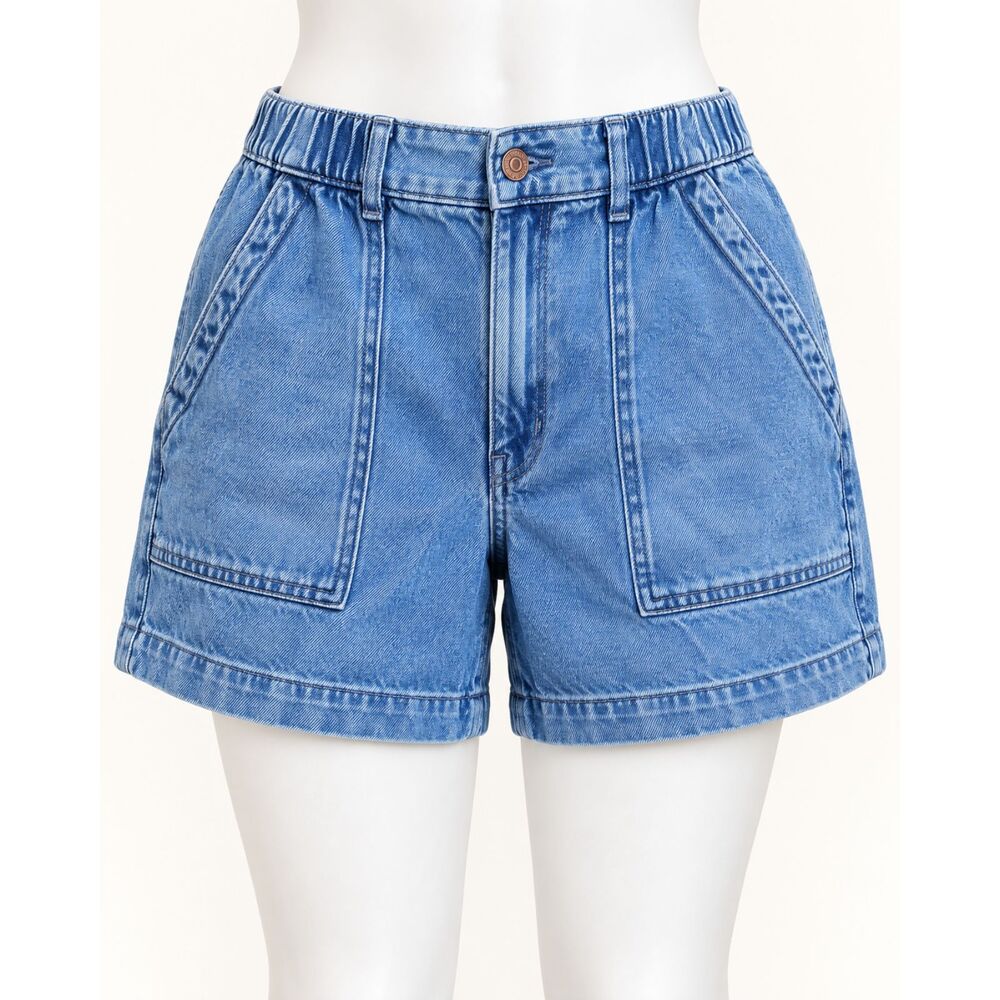 GAP Women’s Denim Pull-On Shorts Size S Light Wash Elastic Waist NW
